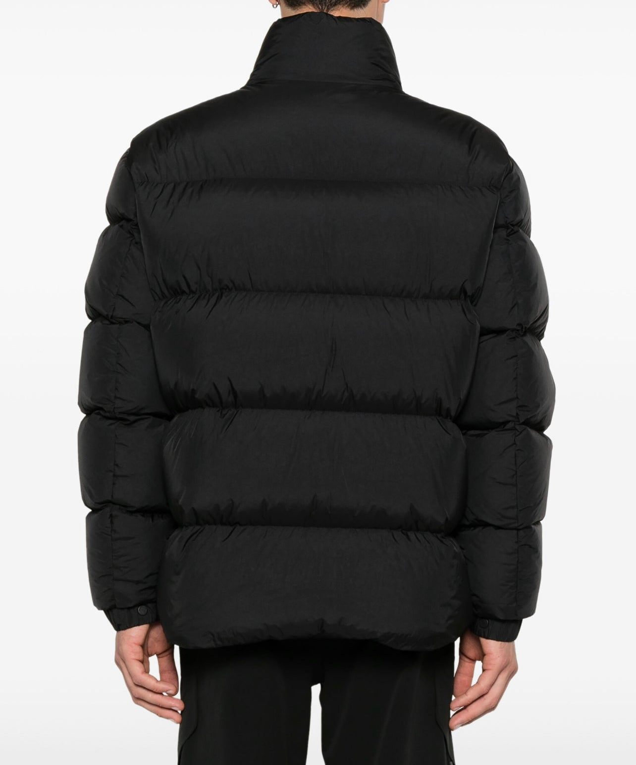 MONCLER UOMO NERO OPACO LOGO PETTO