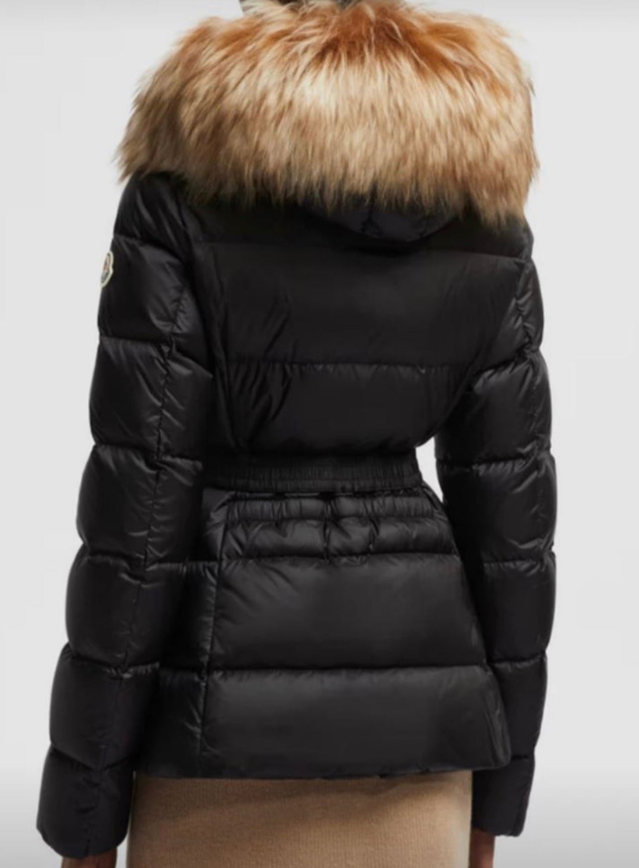 MONCLER DONNA CORTO CON PELLICCIA BEIGE