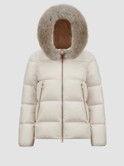 MONCLER DONNA BIANCO CON PELLICCIA