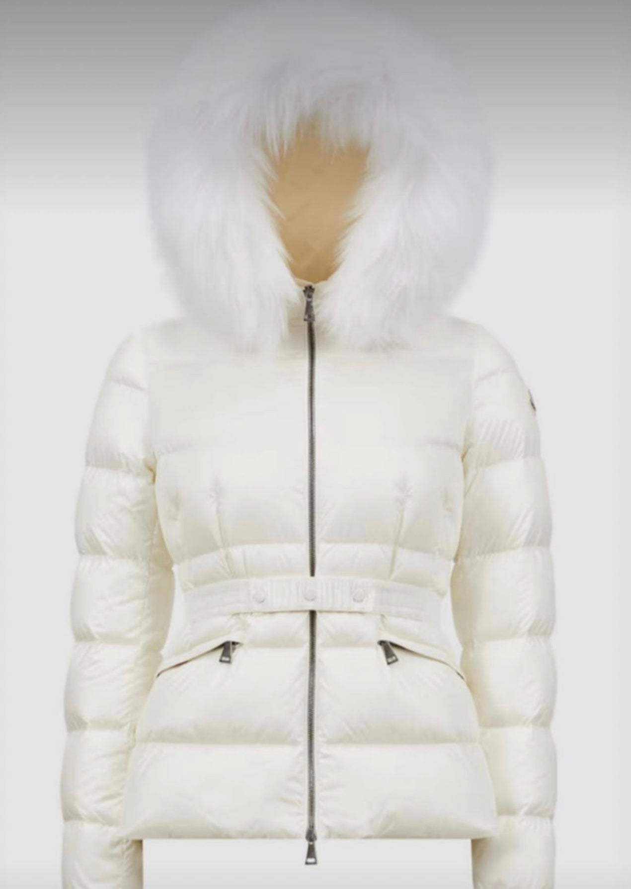 MONCLER DONNA CORTO PELLICCIA BIANCO