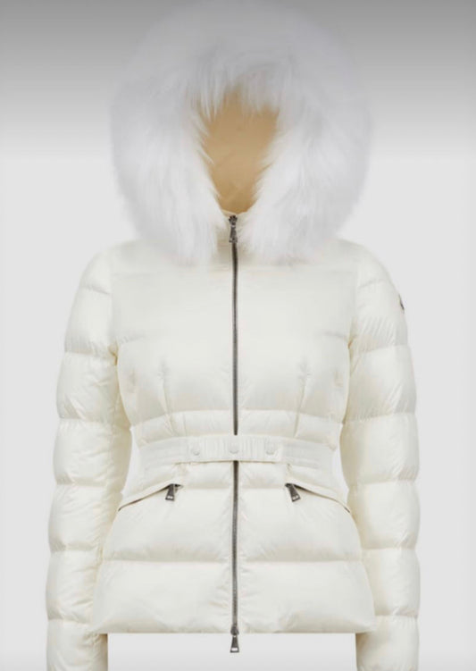 MONCLER DONNA CORTO PELLICCIA BIANCO