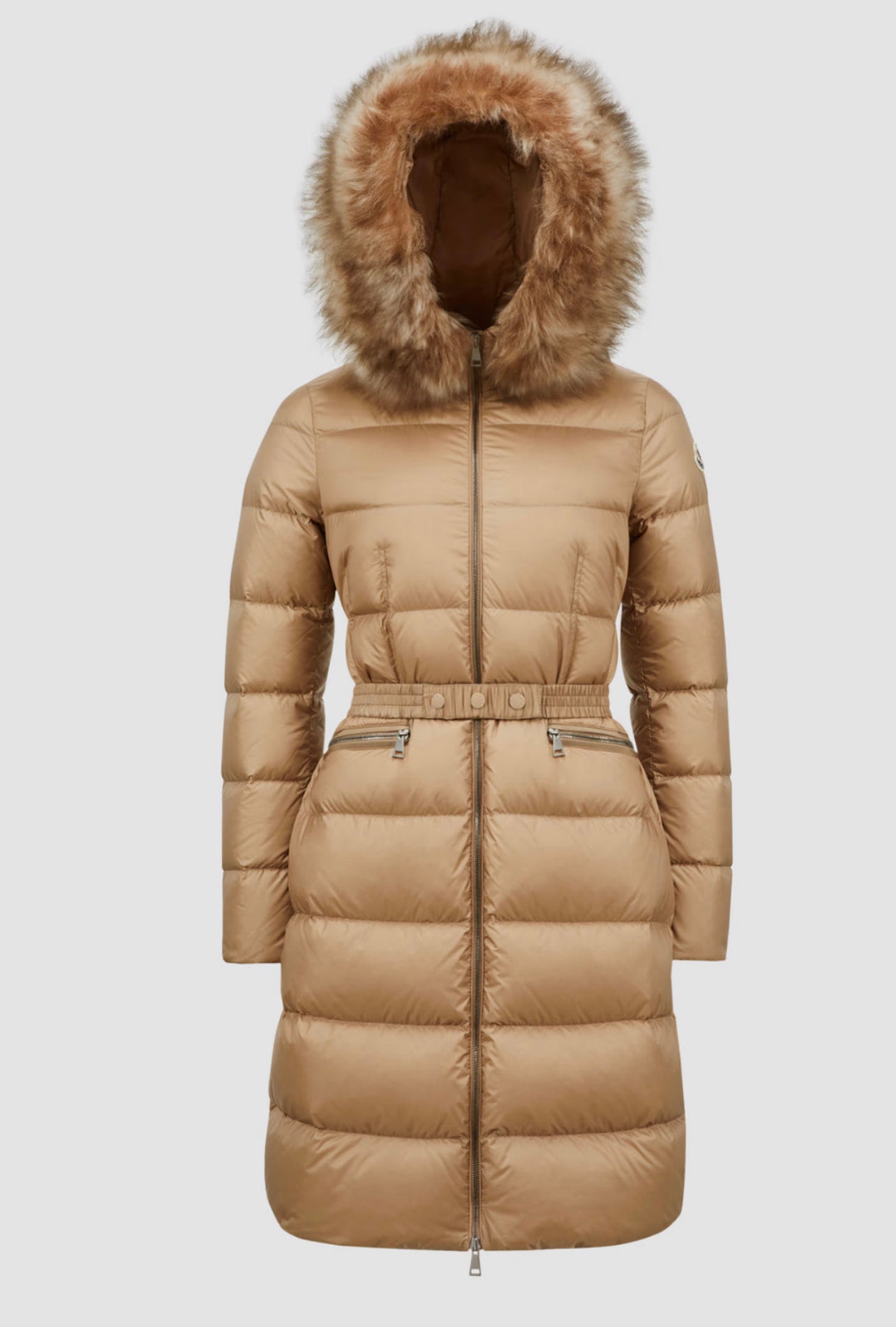 MONCLER DONNA NERO LUNGO  CON PELLICCIA