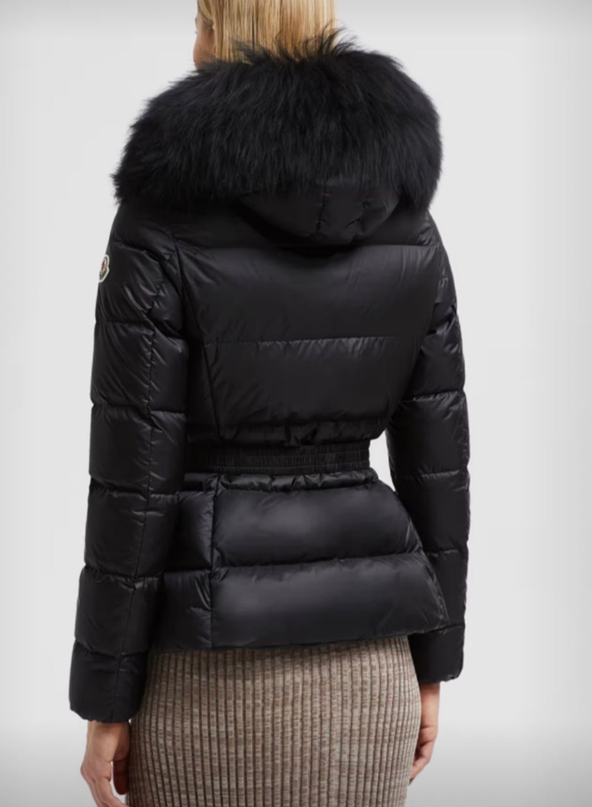 MONCLER DONNA NERO PELLICCIA