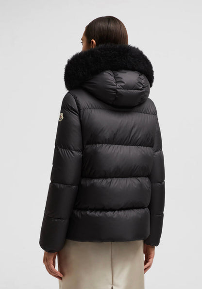 MONCLER DONNA NERO CON PELLICCIA