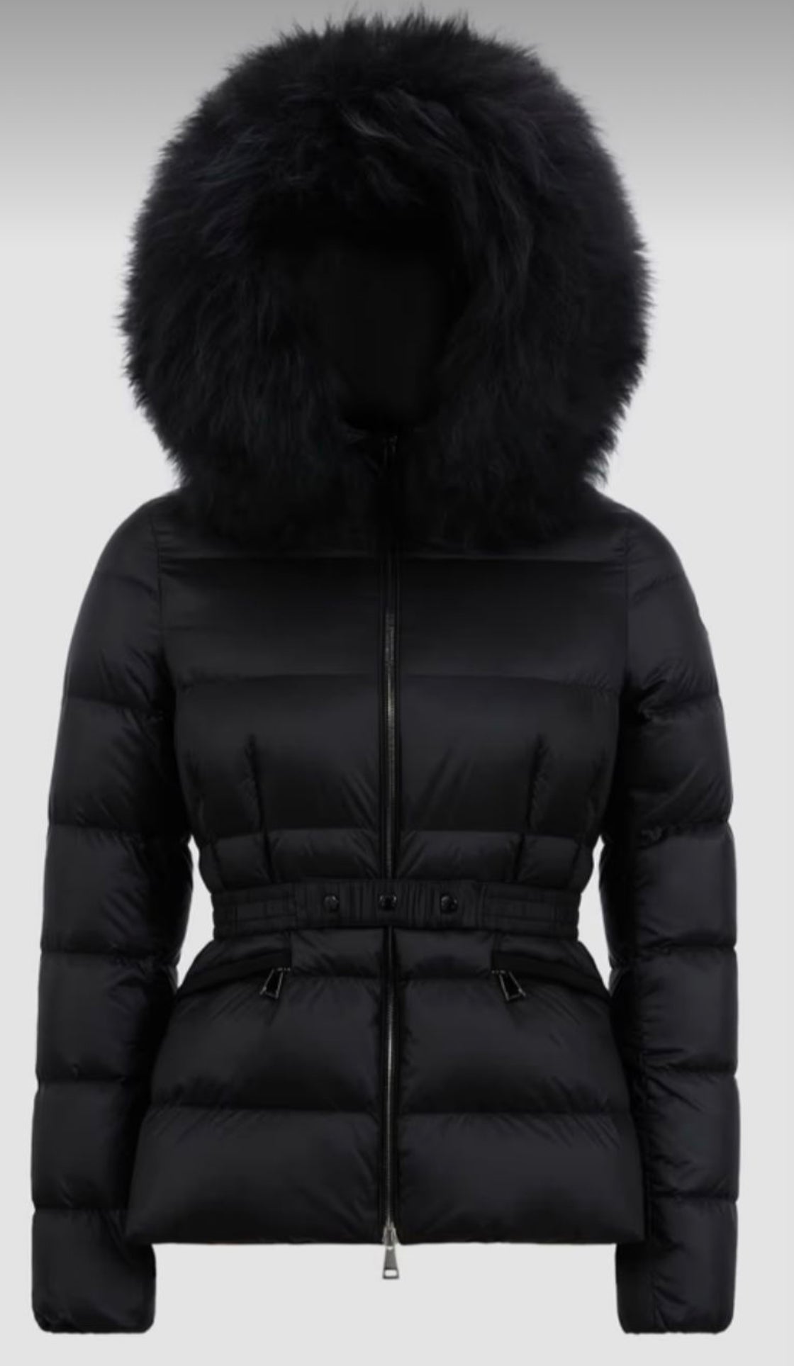 MONCLER DONNA NERO PELLICCIA