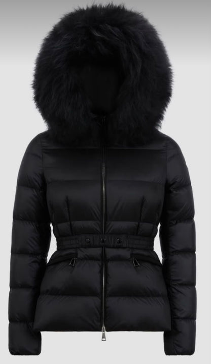 MONCLER DONNA NERO PELLICCIA