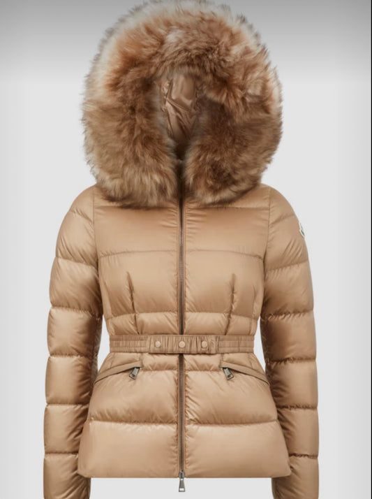 MONCLER DONNA BEIGE PELLICCIA