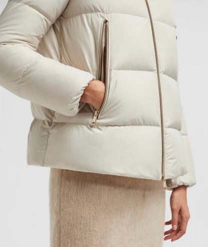 MONCLER DONNA BIANCO CON PELLICCIA