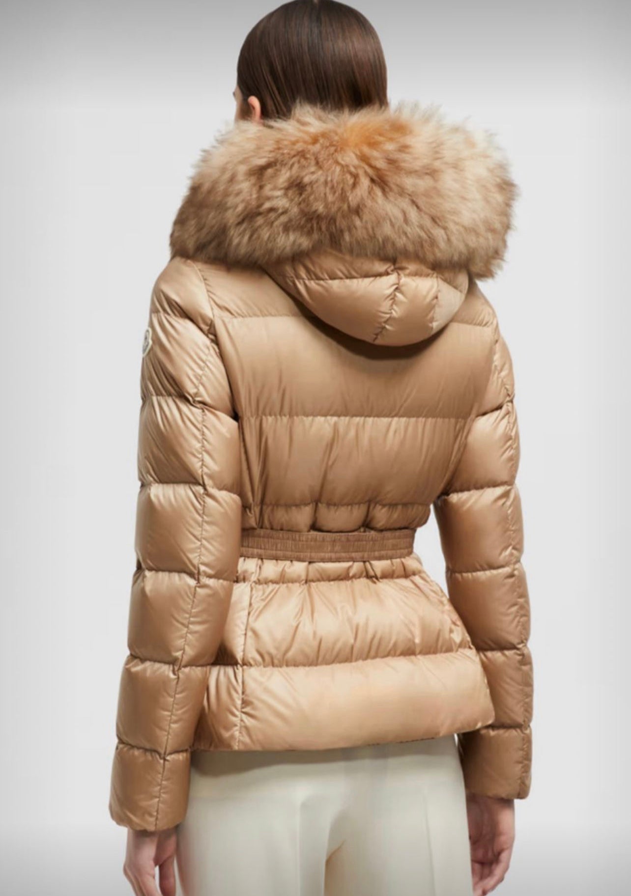 MONCLER DONNA CORTO PELLICCIA BEIGE