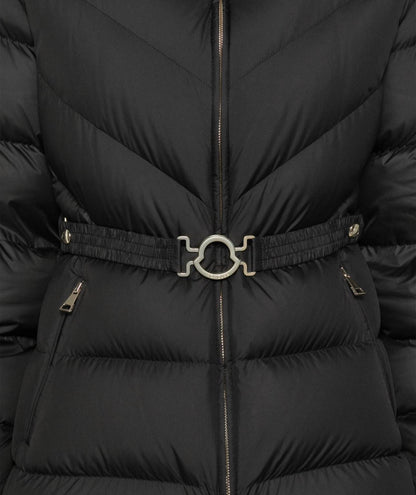 MONCLER DONNA NERO CON CINTA LOGO