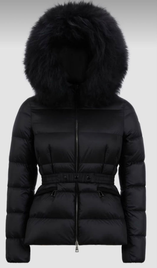 MONCLER DONNA CORTO CON PELLICCIA NERO