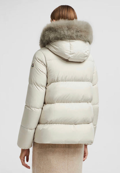 MONCLER DONNA BIANCO CON PELLICCIA