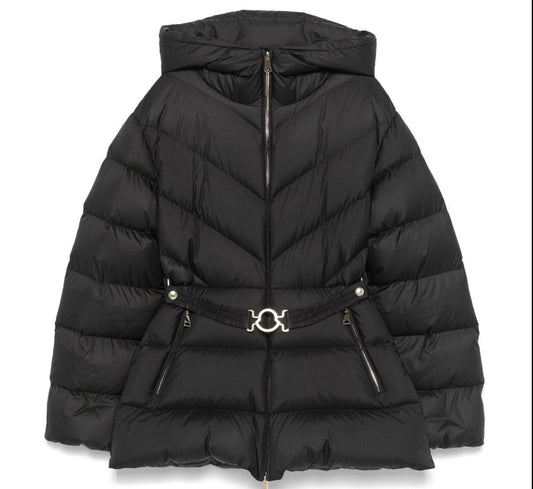 MONCLER DONNA NERO CON CINTA LOGO