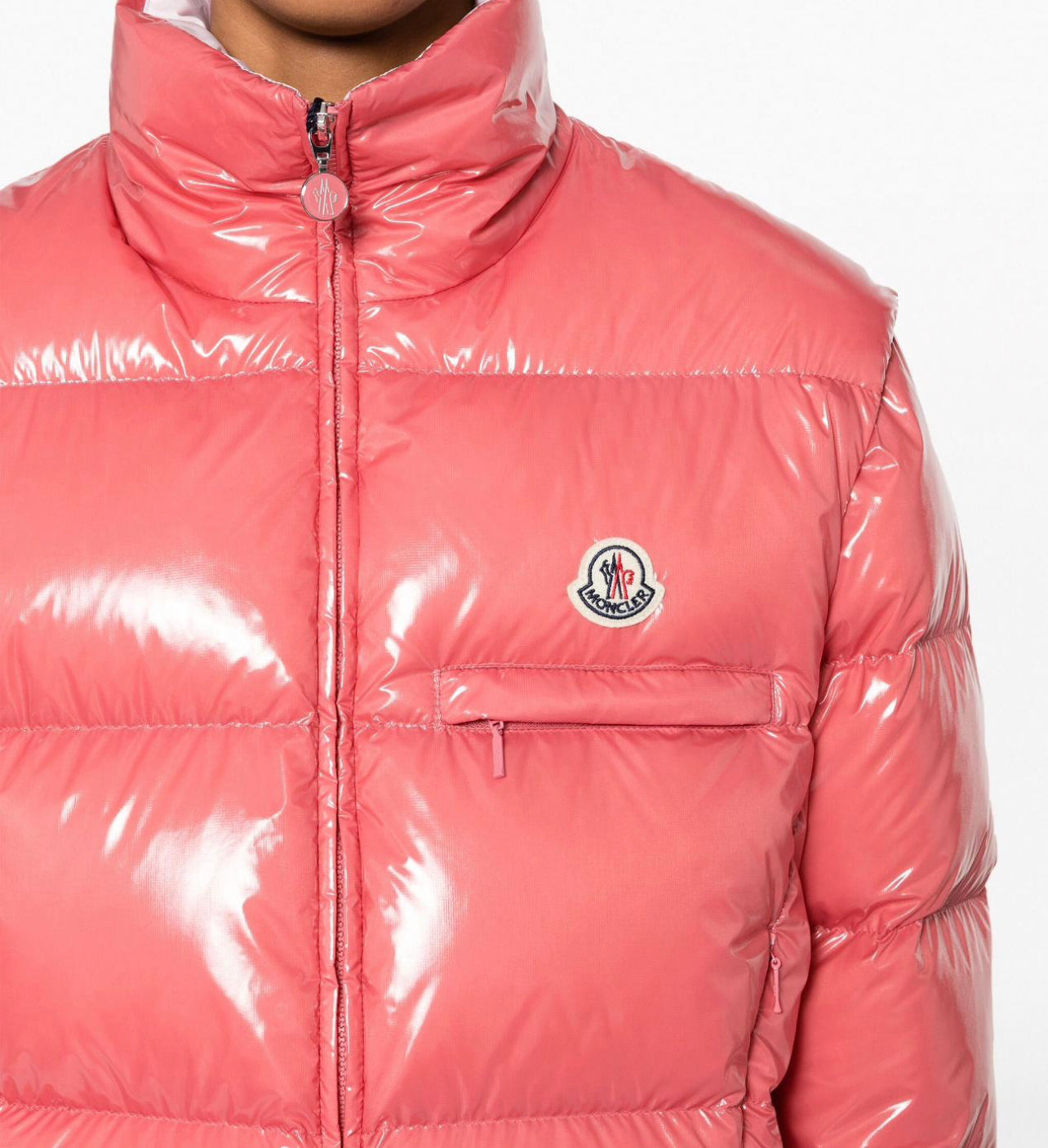 MONCLER DONNA CORTO ROSA LUCIDO