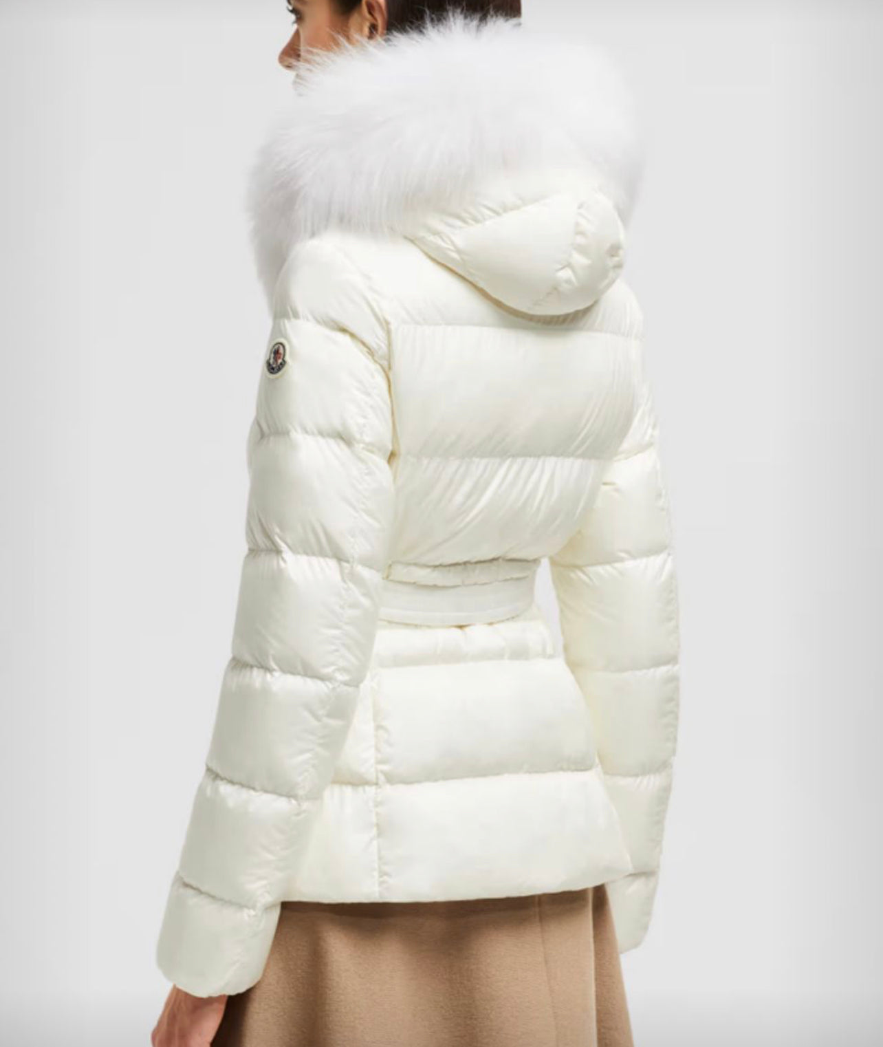 MONCLER DONNA BIANCO PELLICCIA