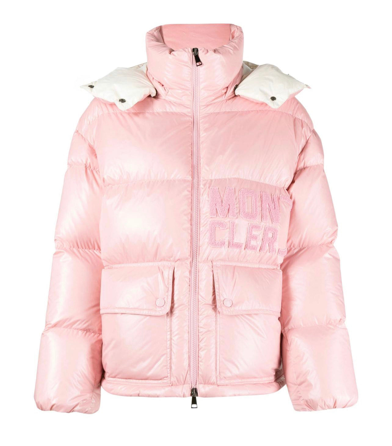 MONCLER DONNA SCRITTA  CORTO ROSA