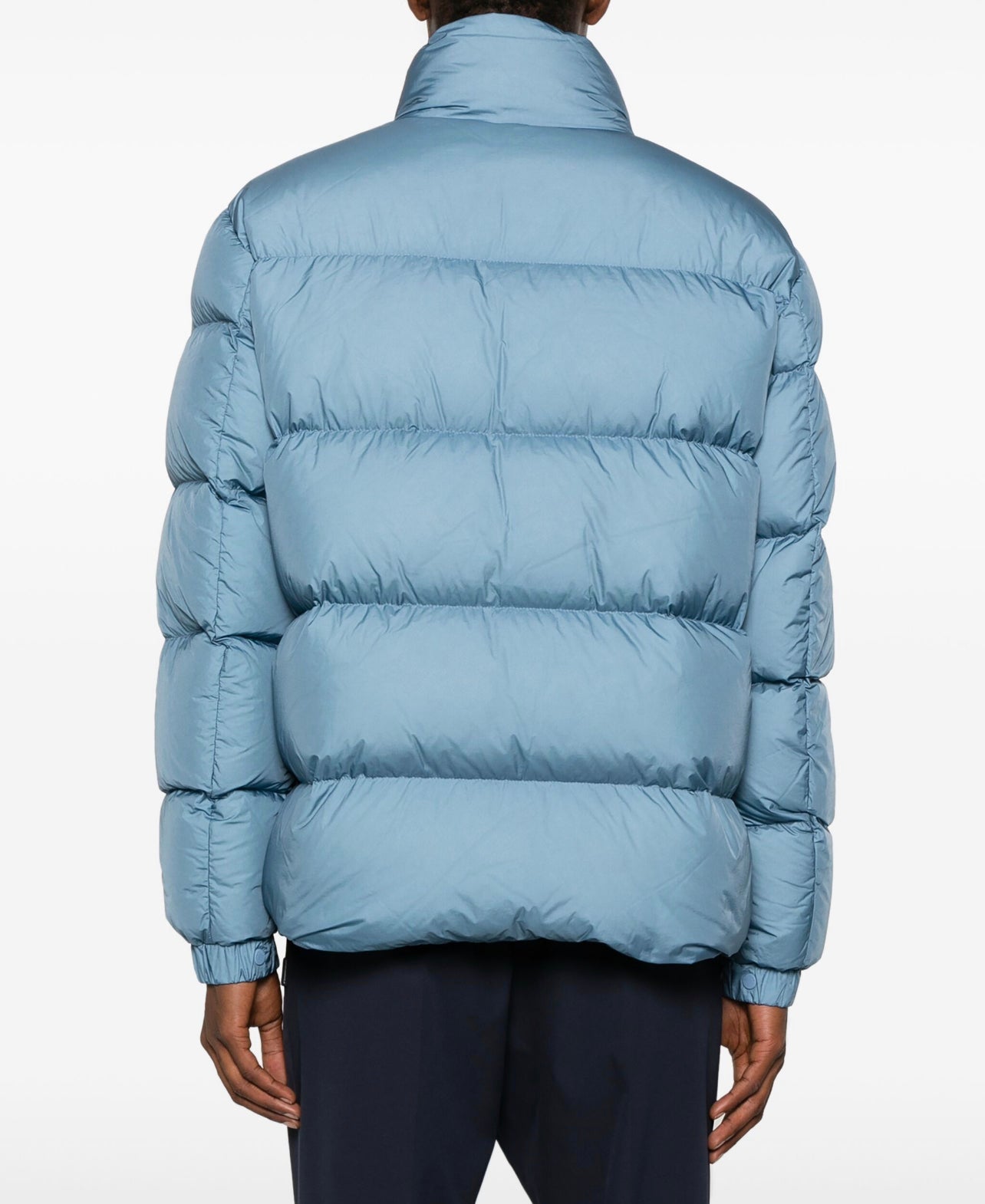 MONCLER UOMO CELESTE LOGO PETTO