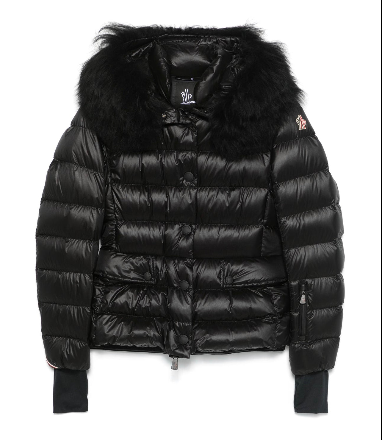 MONCLER DONNA NERO PELLICCIA